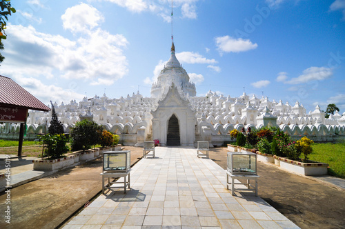 White pagoda of Hsinbyume paya temple, Mingun, Mandalay - Myanma