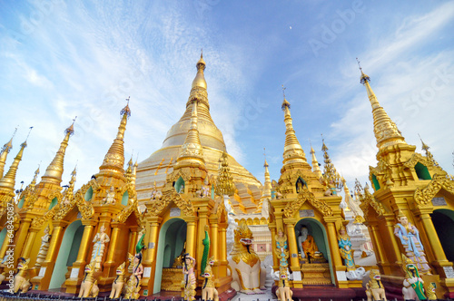 Shwedagon Pagoda Temple in Yangon  Myanmar.
