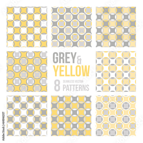 Set of eight seamless patterns