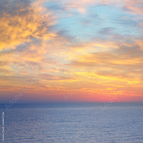 Beautiful sunset above the sea © alinamd