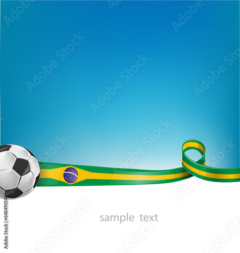 brazil background with soccer ball