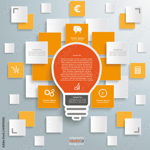 Bulb Infographic Rectangle Light
