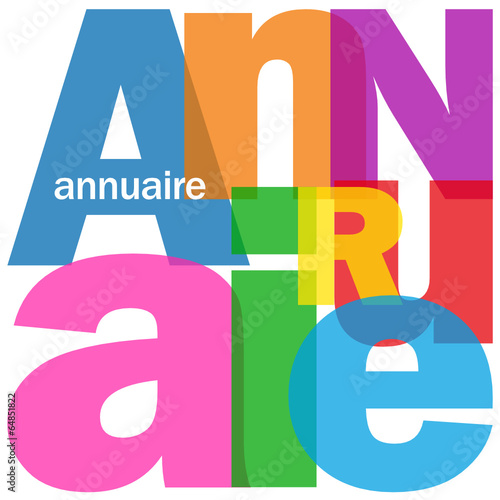 Mosaïque de Lettres "ANNUAIRE" (renseignements coordonnées)