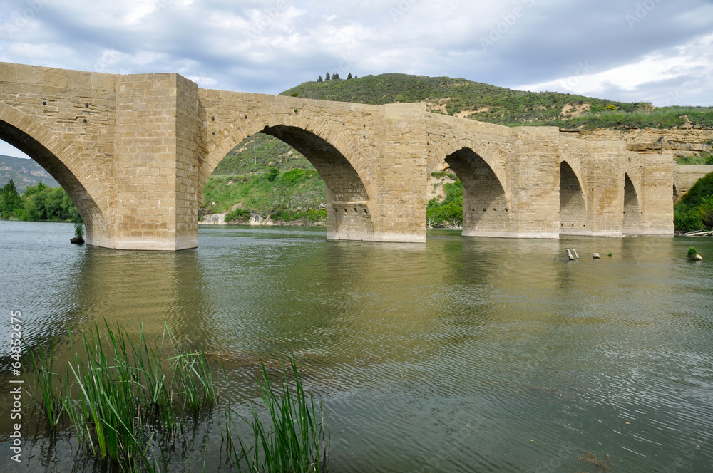 Bridge over Ebro river, Haro, La Rioja (Spain)