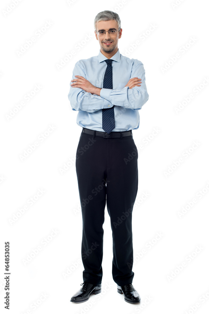 Executive standing isolated over white Executive standing isolated over white