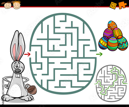 cartoon maze or labyrinth game