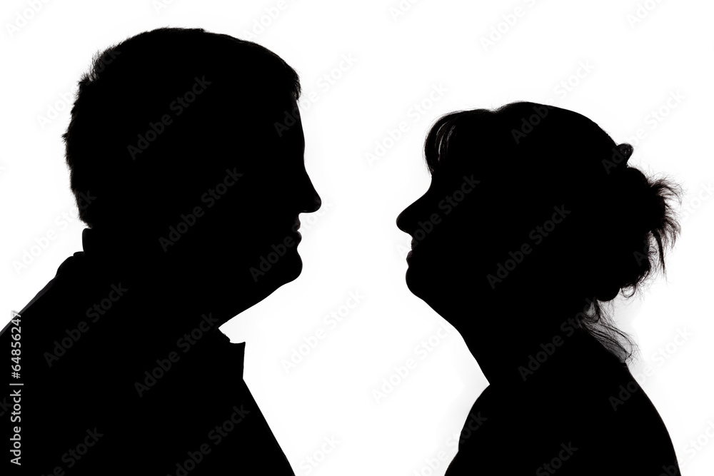 Scissors image of man and woman