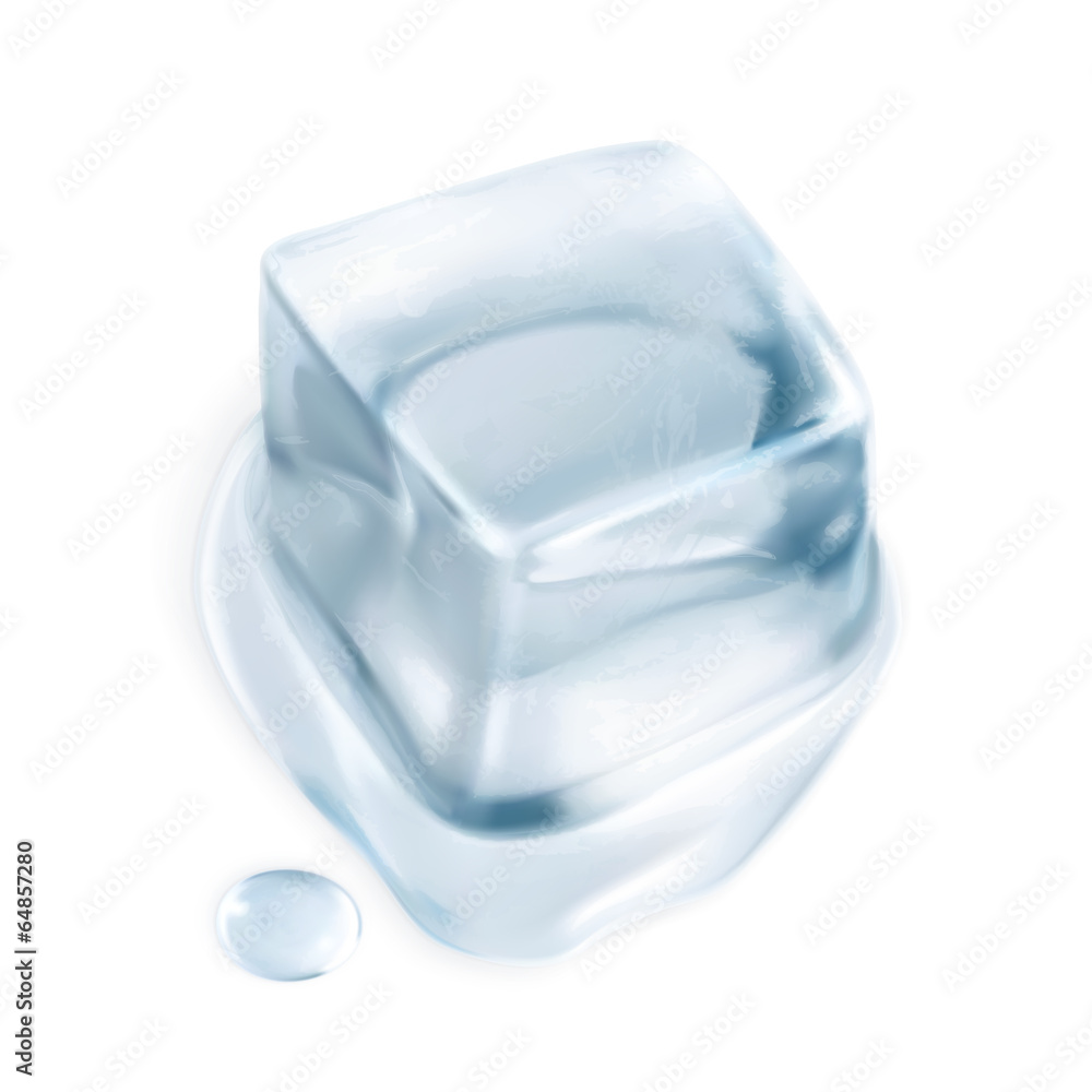 Ice cube, isolated on white background Ice cube, isolated on white background