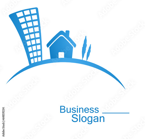 logo immobilier bleu