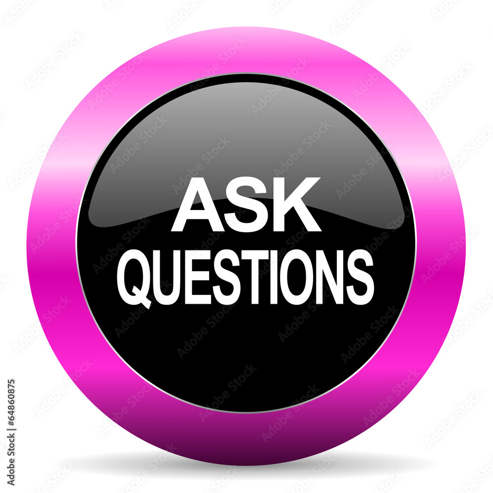ask questions pink glossy icon ask questions pink glossy icon