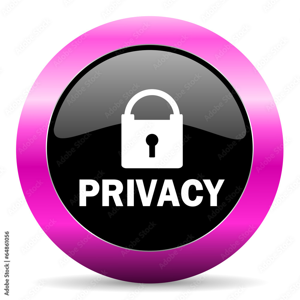 privacy pink glossy icon privacy pink glossy icon