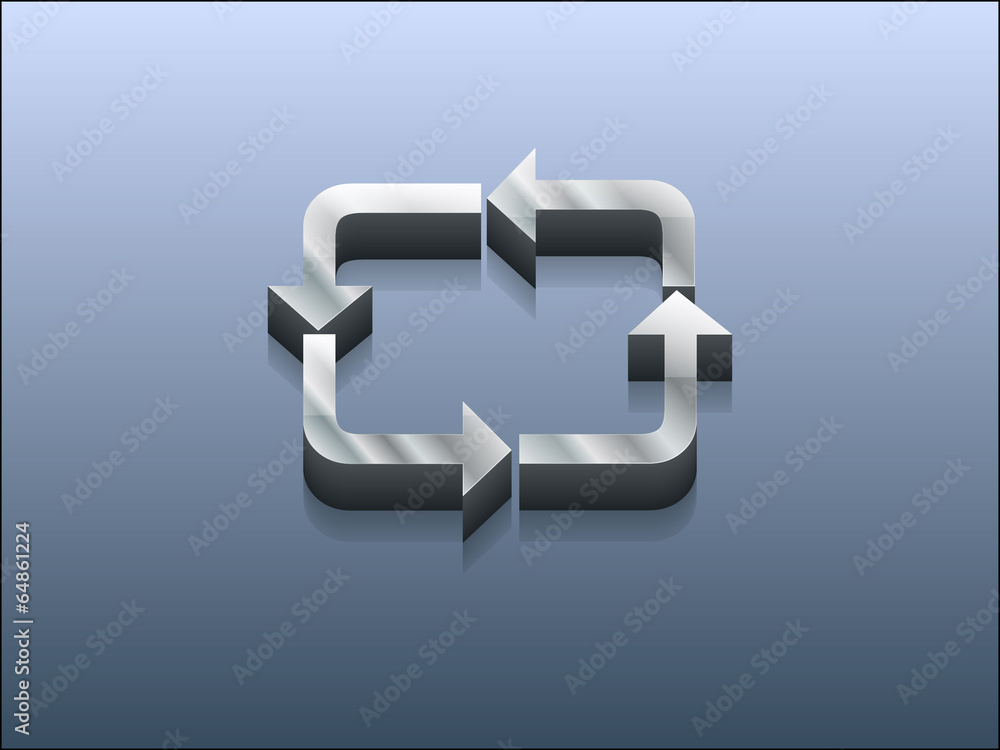 3d Vector illustration of cyclic icon 3d Vector illustration of cyclic icon