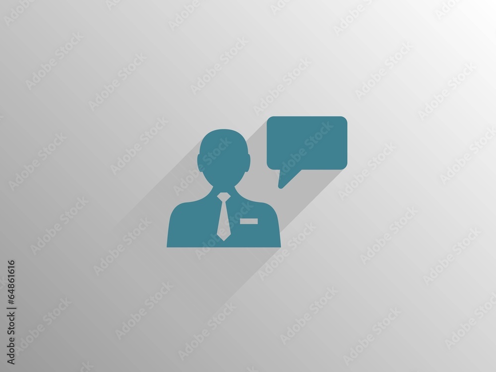 Flat long shadow icon of support Flat long shadow icon of support