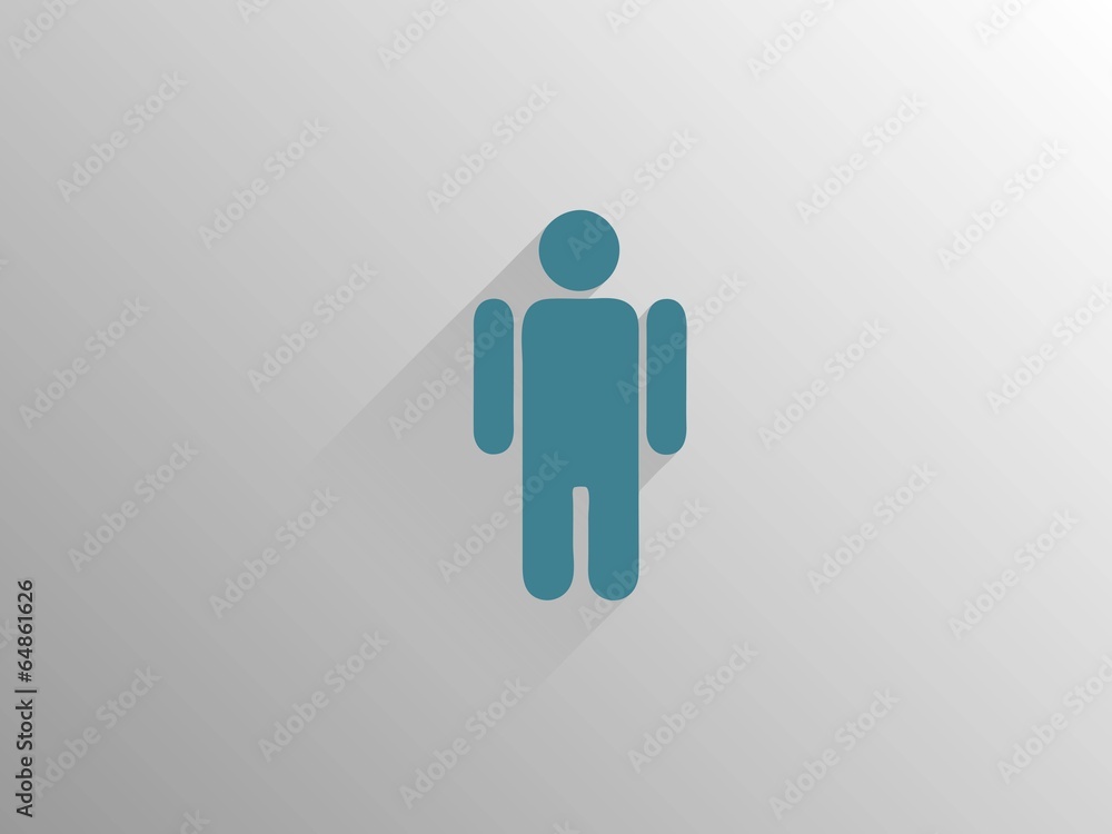 Flat long shadow icon of businessman Flat long shadow icon of businessman