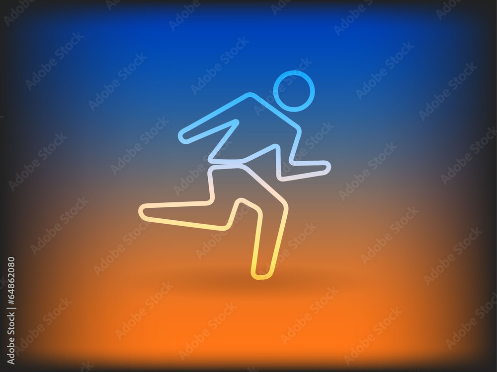 Flat icon of running man Flat icon of running man