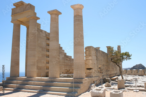 Lindos Acropolis Rhodes Island Dodecanese Greece 04