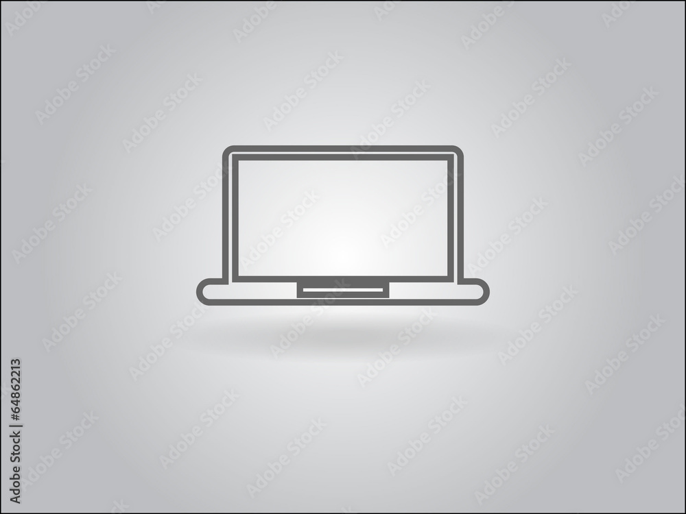 Flat icon of laptop Flat icon of laptop
