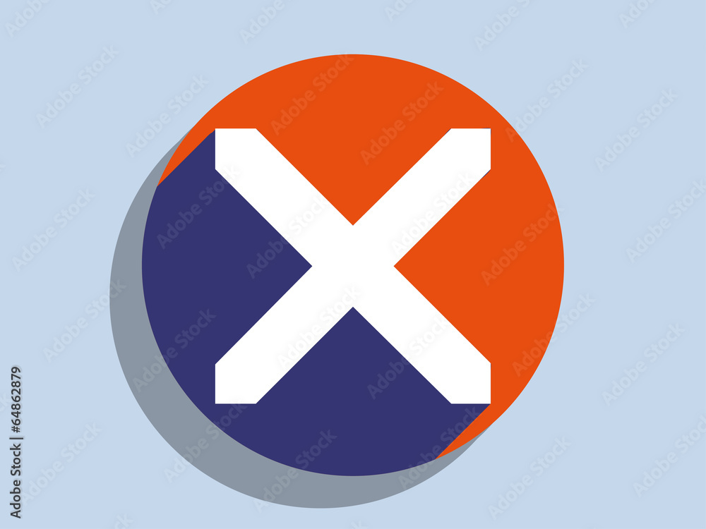 Obraz premium Flat long shadow icon of prohibit