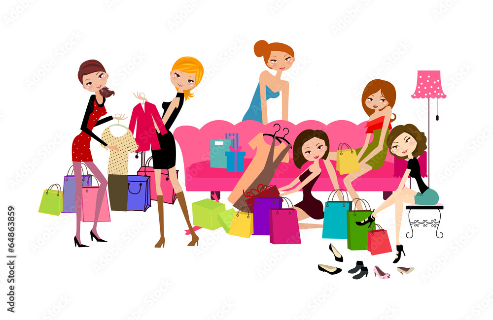 Shopping girls Shopping girls