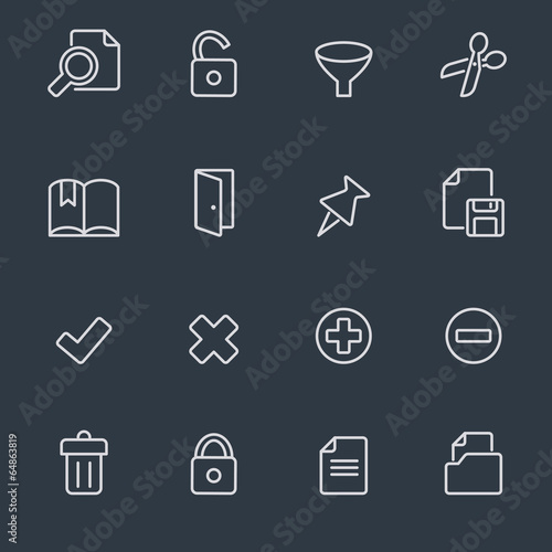 Document icon set