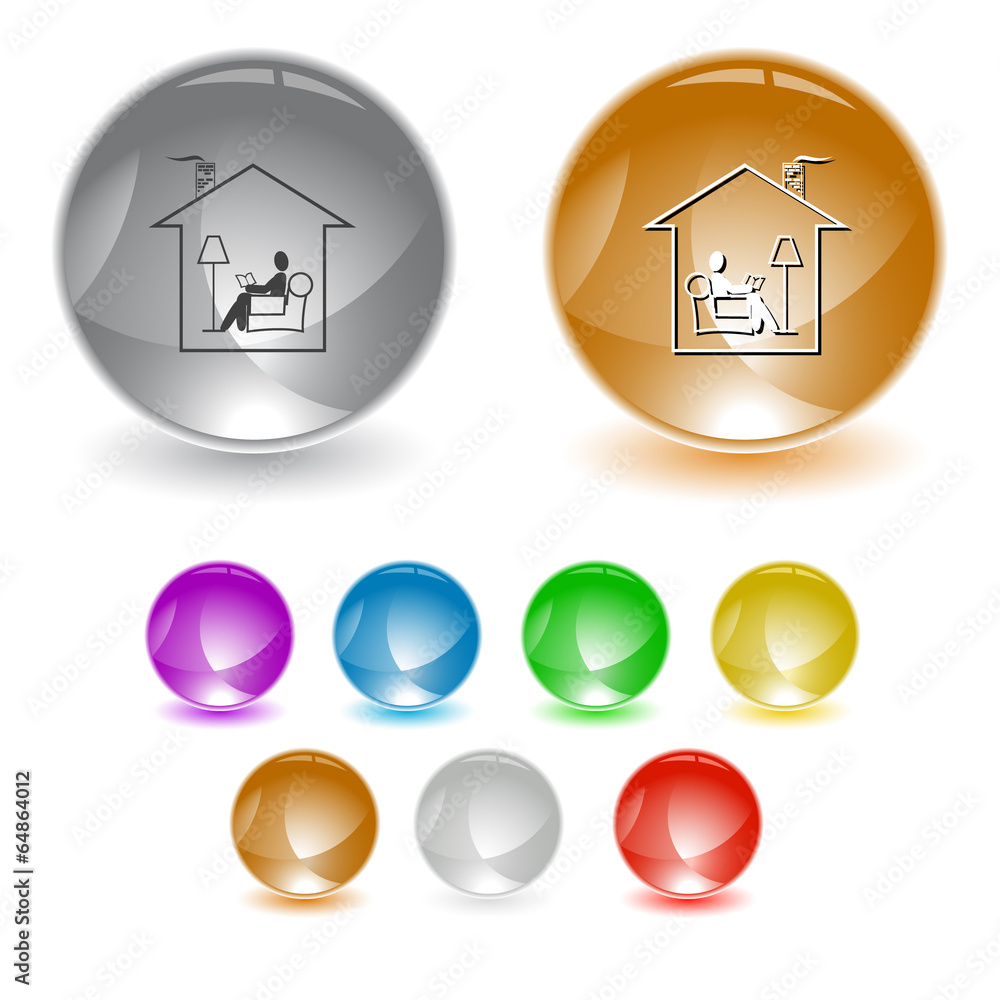 Home reading. Vector interface element. Home reading. Vector interface element.