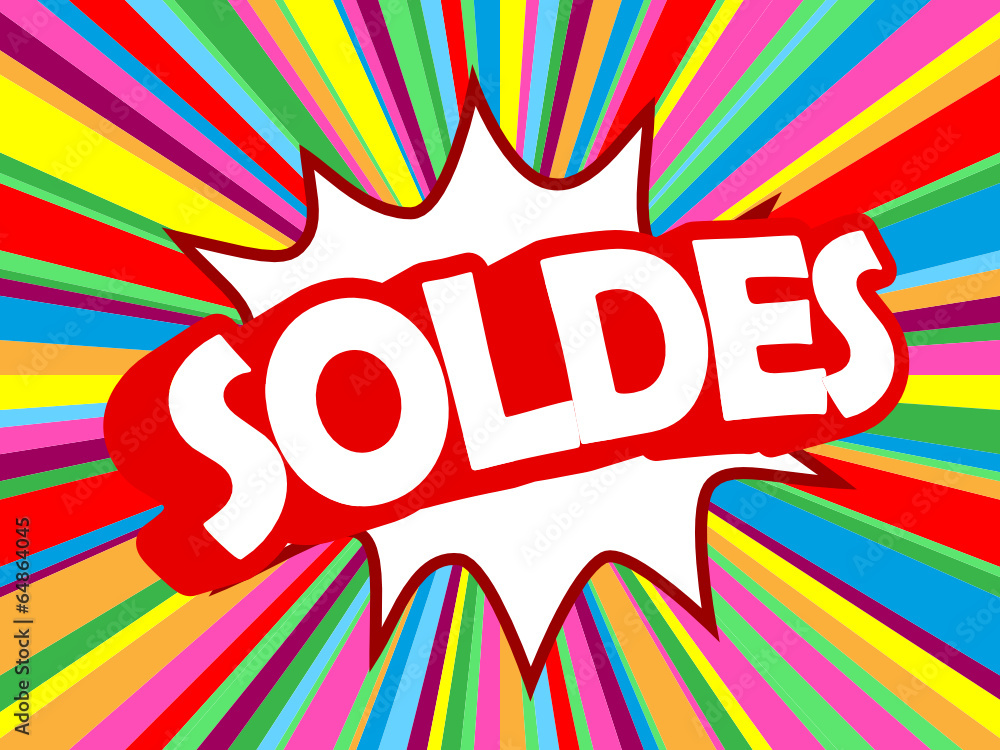 Affiche "SOLDES" (shopping offre spéciale publicité marketing) Stock Vector  | Adobe Stock