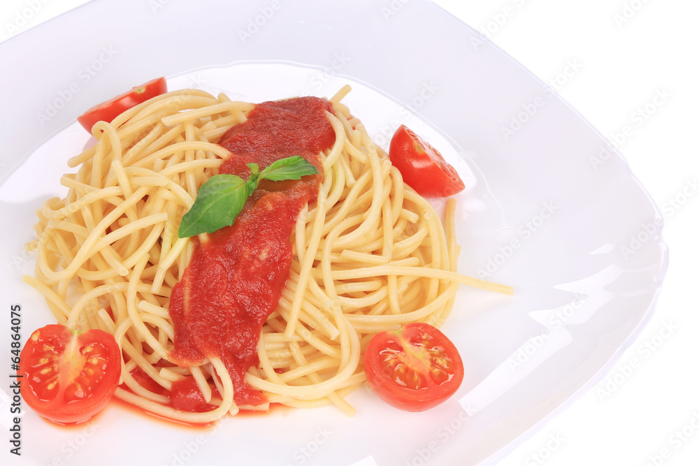 Italian pasta with tomato sauce. Italian pasta with tomato sauce.