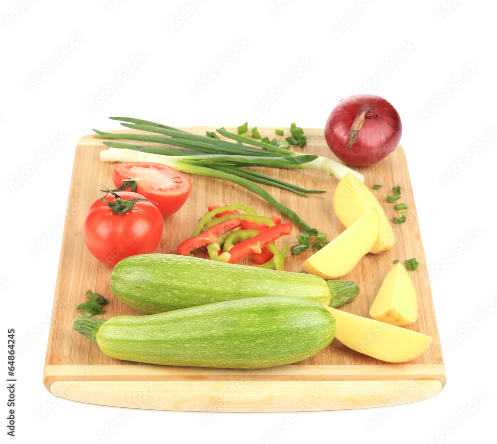 Fresh vegetables on cutting board. Fresh vegetables on cutting board.