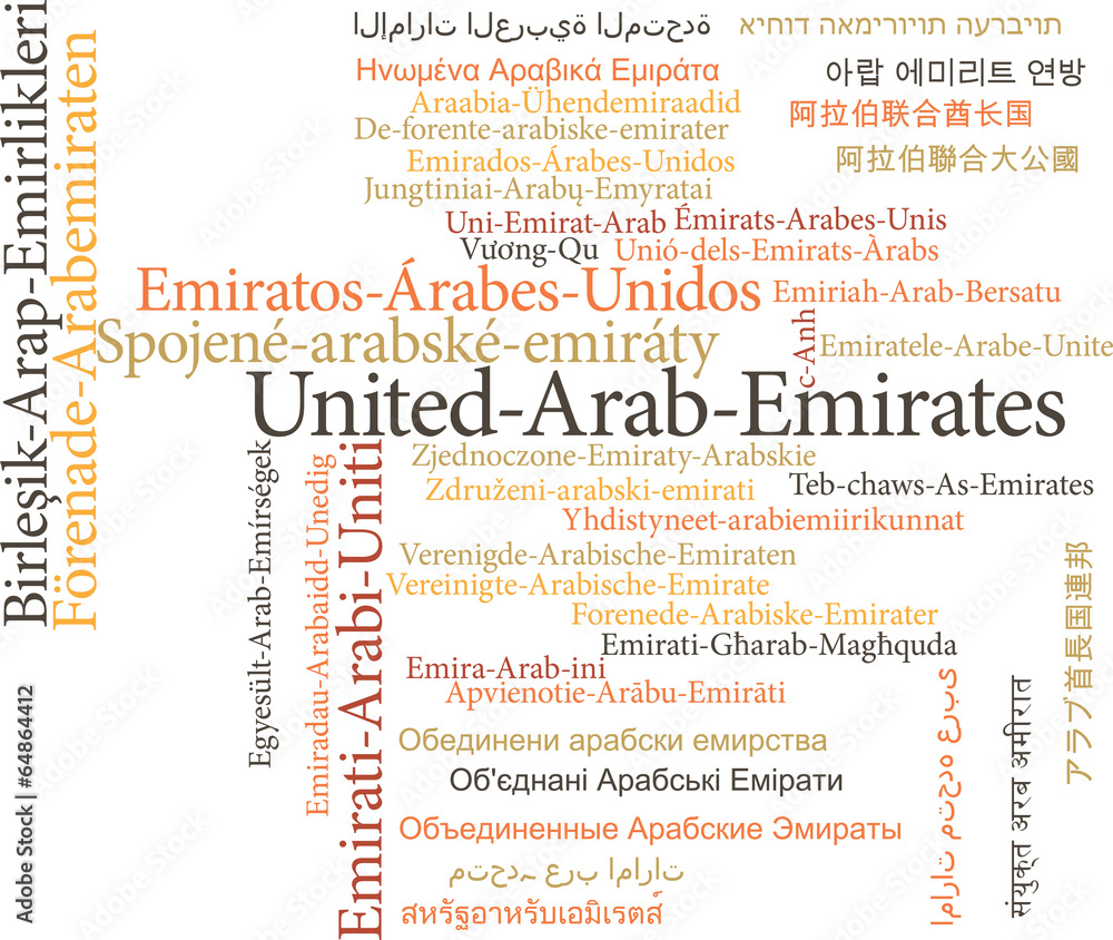 United Arab Emirates in word clouds
