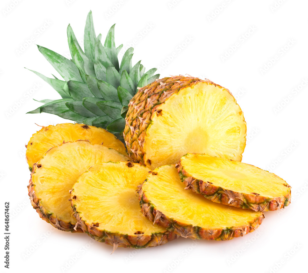 ripe pineapple isolated on white ripe pineapple isolated on white