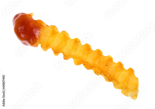 French fry with ketchup