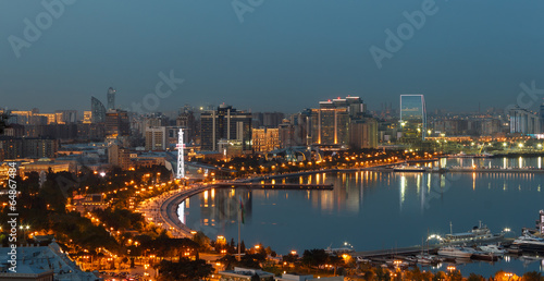 Tableau sur toile panorama Baku