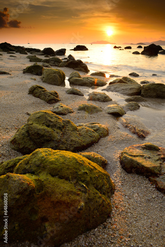 Minimalist Seascape. Coastal Sunrise.