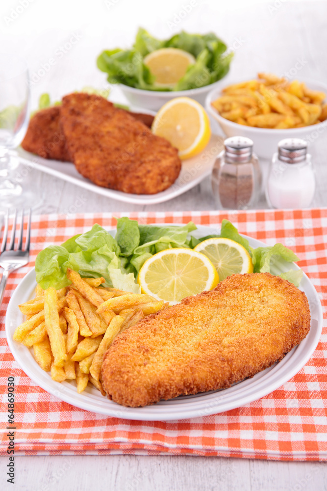 breaded meat breaded meat
