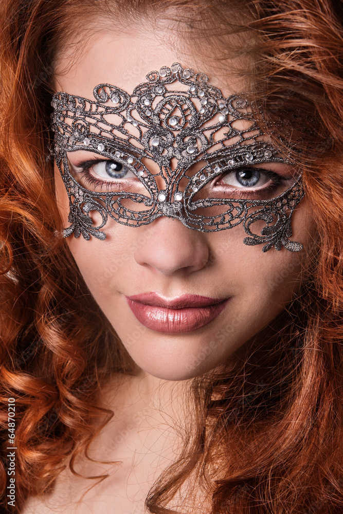 Beautiful Girl in a Carnival mask. Masquerade Beautiful Girl in a Carnival mask. Masquerade