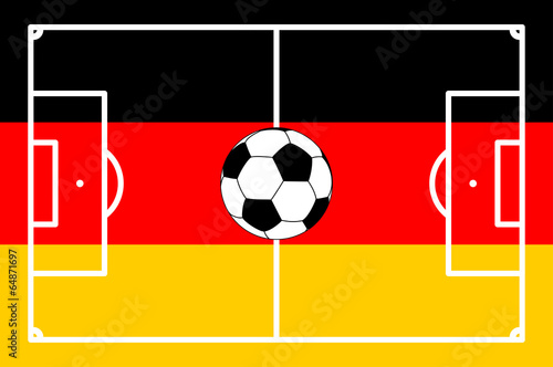 football field GERMAN background - vector illustration