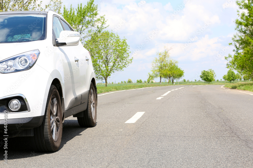 Car on road