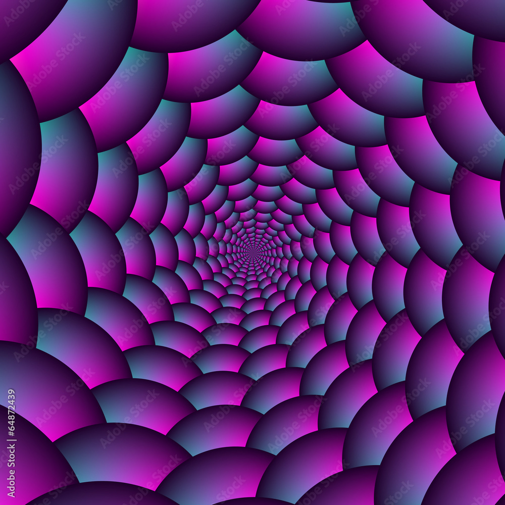 Naklejka premium Ball Spiral in Pink Blue and Purple