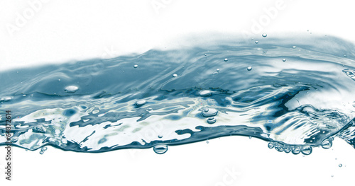 Water splash isolated on white. Close up of splash of water form