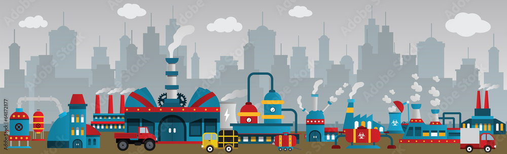 Obraz premium Factory in the city