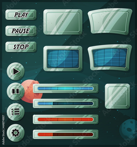 Scifi Space Icons For Ui Game