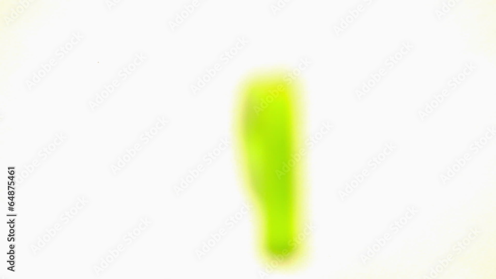 Green letter q lifting off white background Green letter q lifting off white background