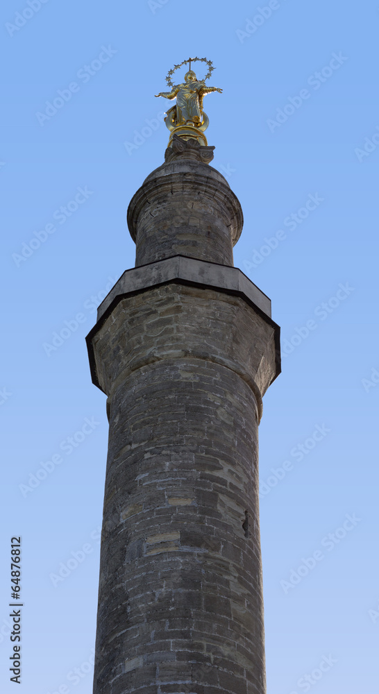 Minaret of famous old mosque. Ukraine. Kamenec-Podolsk