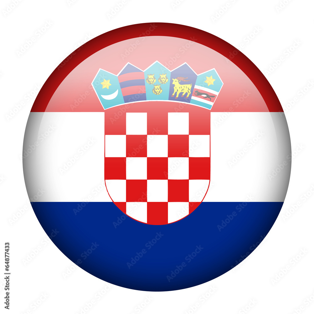 Croatia flag button