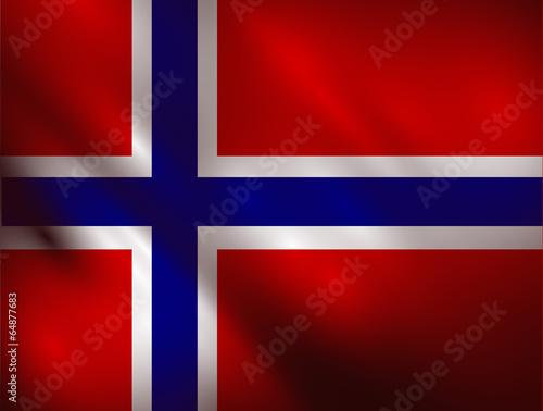 Norway waving flag vector