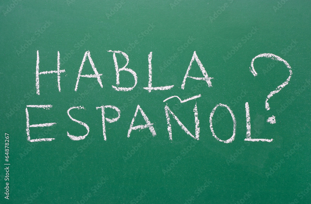 Spanish language learning concept Spanish language learning concept