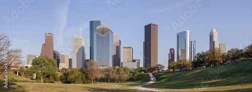 A Panorama View of Downtown Houston  Texas