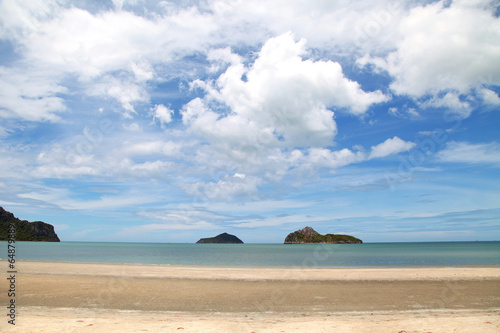 Sand, water and sky photo