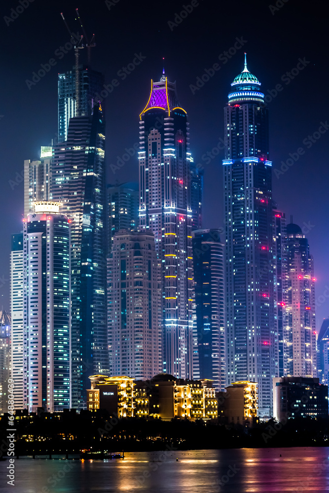 Fototapeta premium Dubai Marina cityscape, UAE