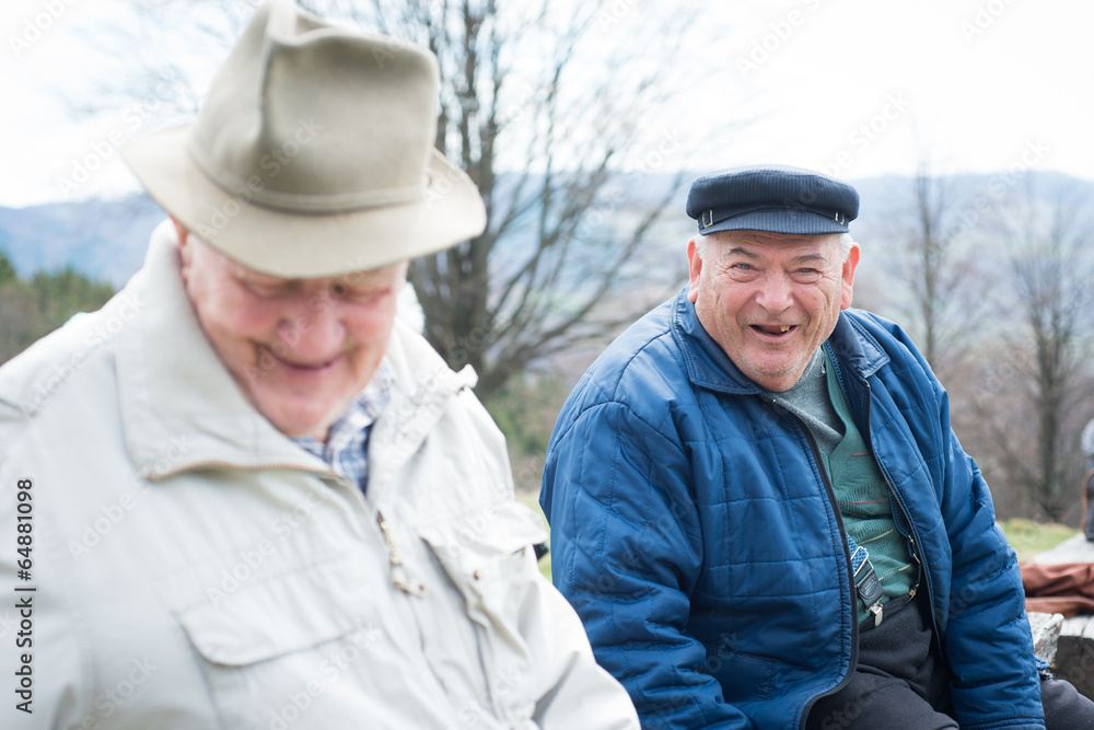 Two gray-haired man Two gray-haired man
